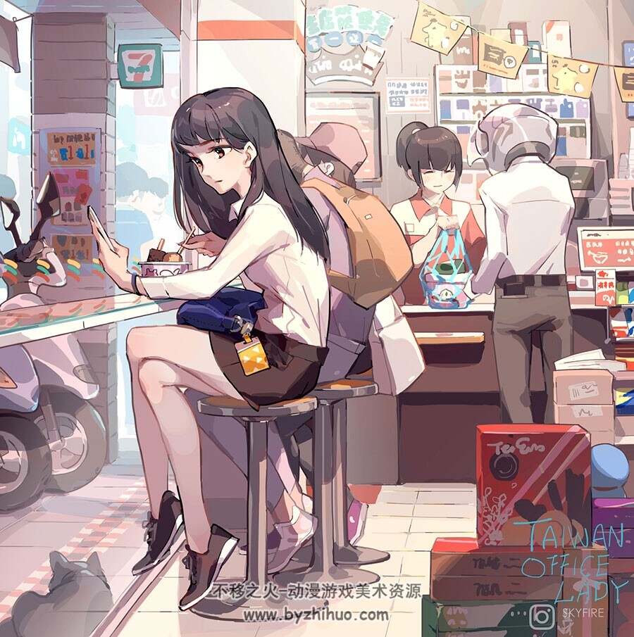 Pixiv 插画师天之火 二次元少女壁纸cg插画图片 百度网盘下载 328P