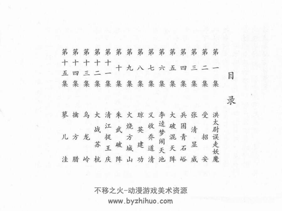 朝花版水浒传 增补篇 水浒故事选全15册 PDF格式 627MB