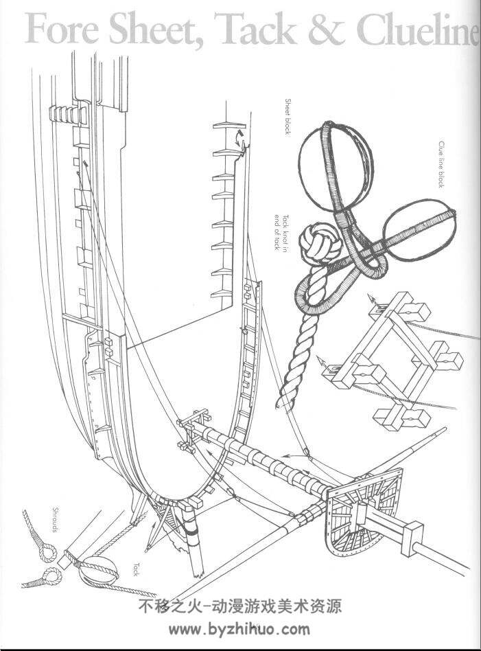 古帆船索具 Rigging PERIOD SHIP MODELS 百度网盘下载 65.5MB