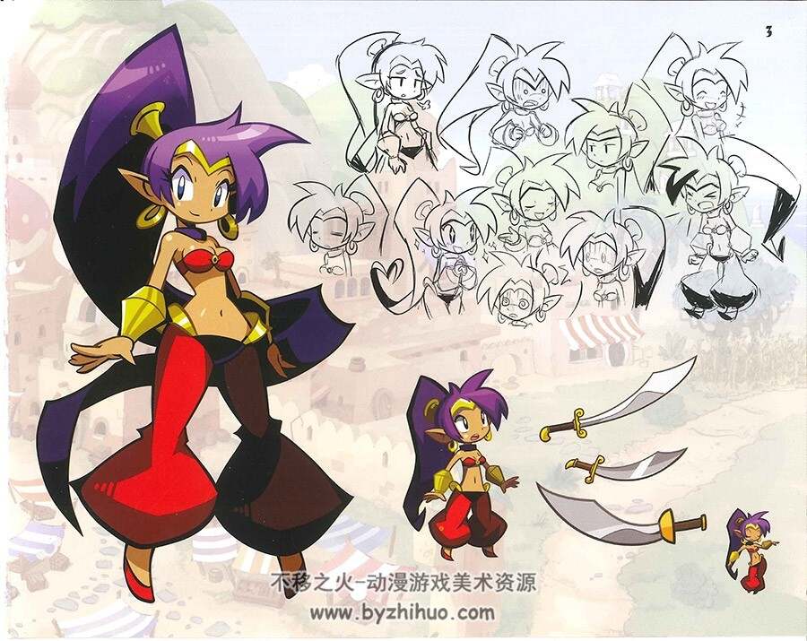 桑塔:半精灵英雄 设定画册 Shantae Half-Genie Hero Ultimate Edition Artbook.96P.78MB.jpg