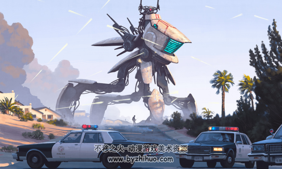 科幻机甲机械机器人 载体武器设定原画 美术绘画参考 百度网盘下载 2.08GB