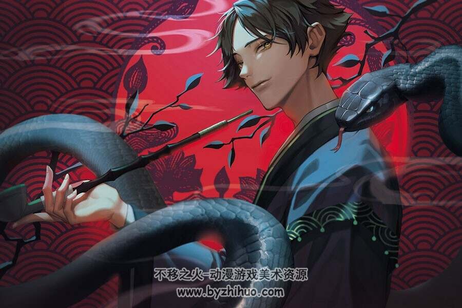 PIXIV画师 KKUNI 二次元壁纸美图 百度网盘下载 24P