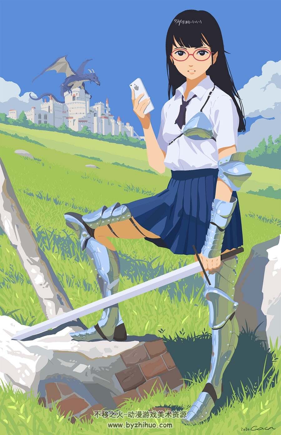 PIXIV画师 Cacn 插画壁纸图包 百度网盘下载 41P