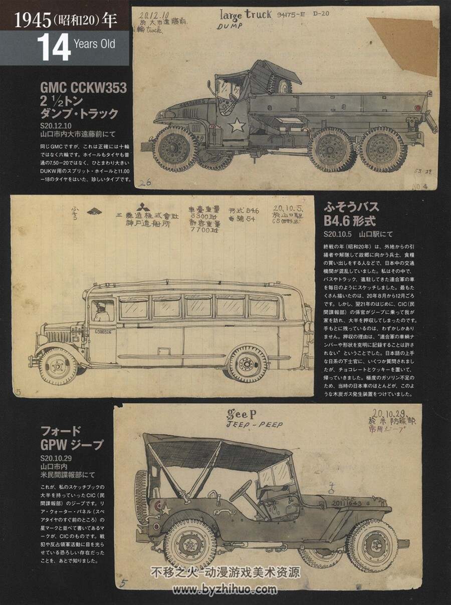 大塚康生画集「鲁邦三世」的车和火车「ルパン三世」と车と机関车と.169P