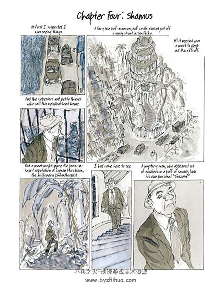 The Ghost Script: A Graphic Novel 一册 Jules Feiffer 漫画下载
