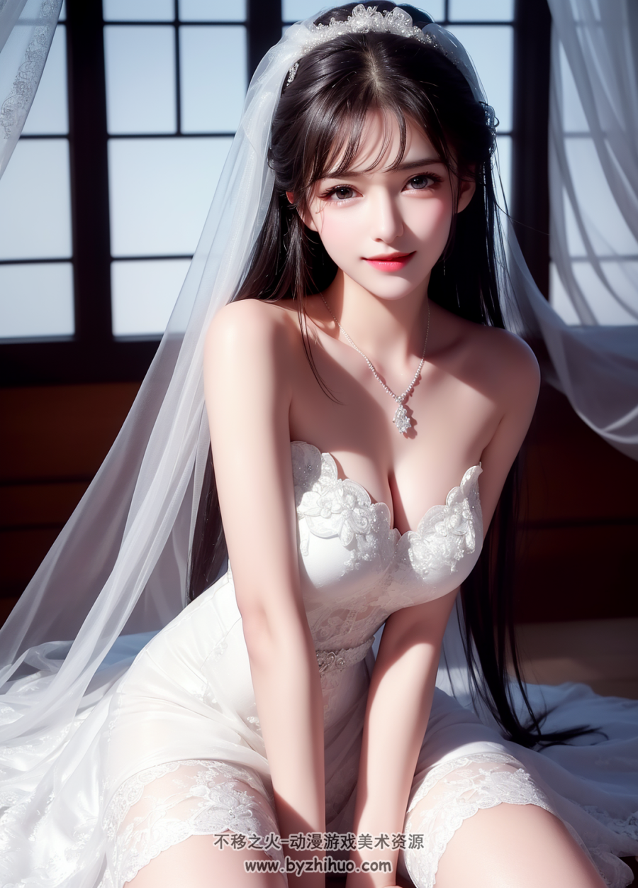 新娘婚纱系列 AI合成绘画作品 百度网盘下载 115P 236MB