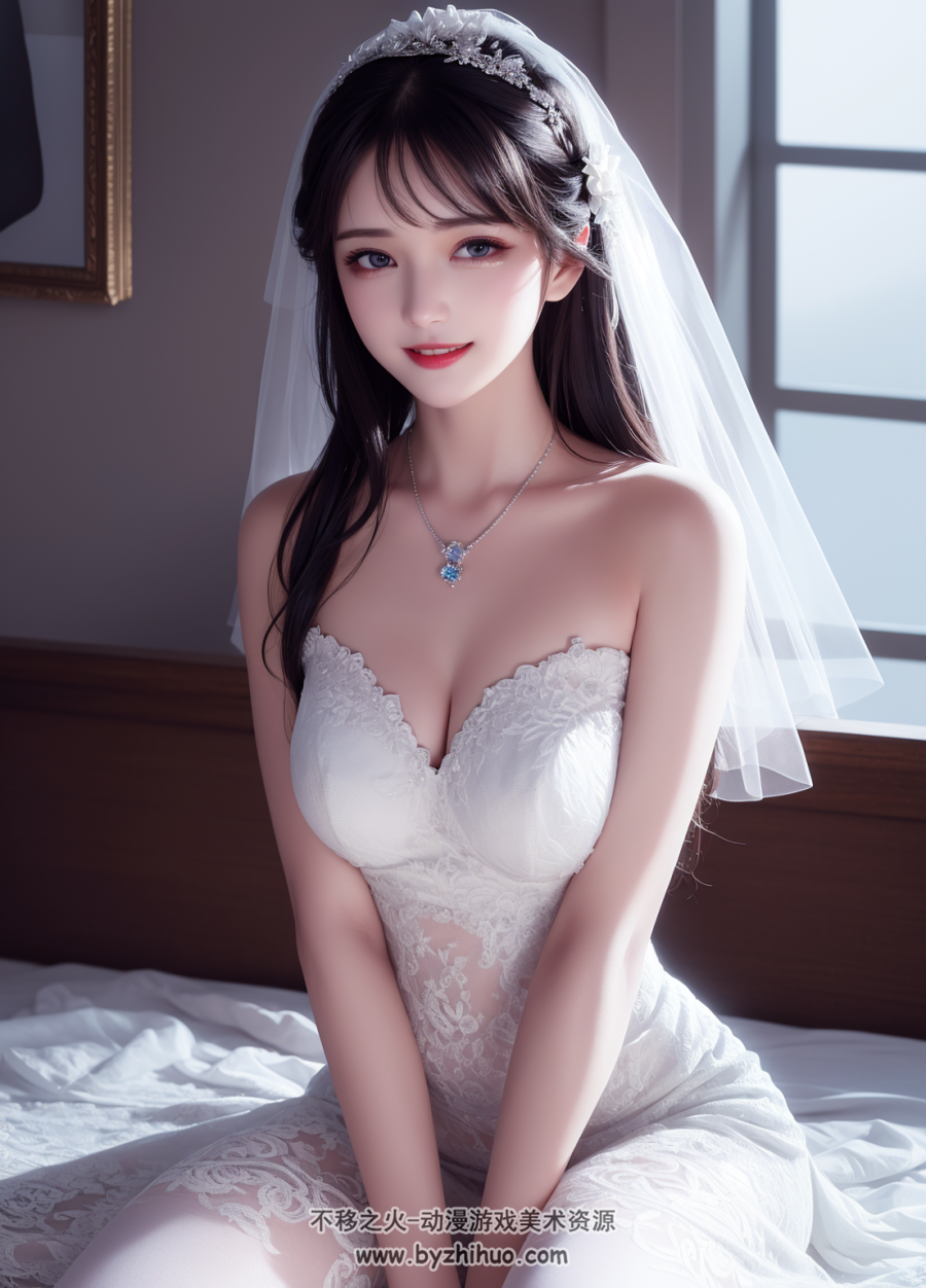 新娘婚纱系列 AI合成绘画作品 百度网盘下载 115P 236MB