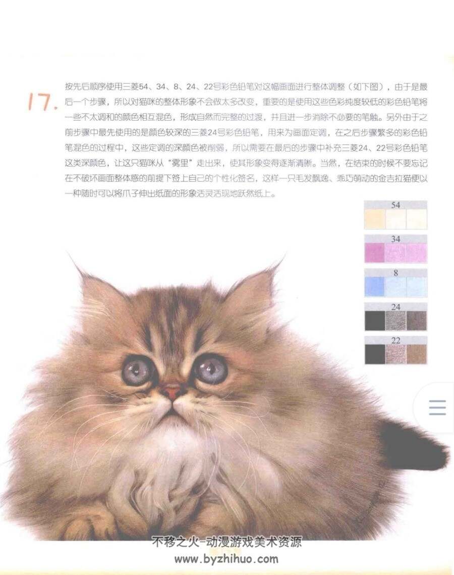 猫咪彩铅绘制 美术素材 百度网盘下载 29.6 MB