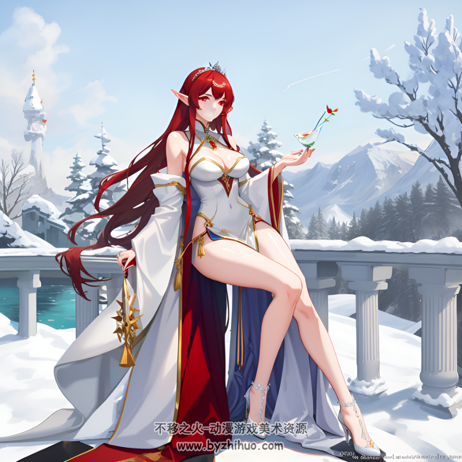 游戏美女 奇幻风格AI原画第一期 百度网盘下载 106P 412MB