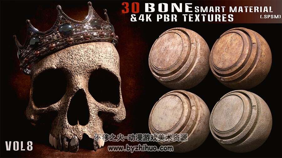 30 种骨骼材质贴图 百度网盘下载 241P 991MB