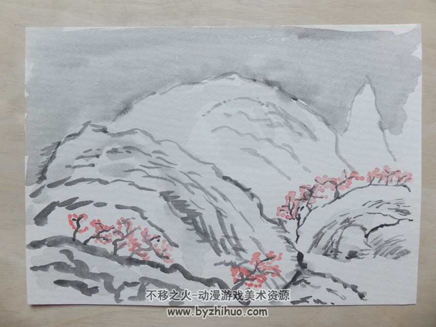 山水画—水彩—2