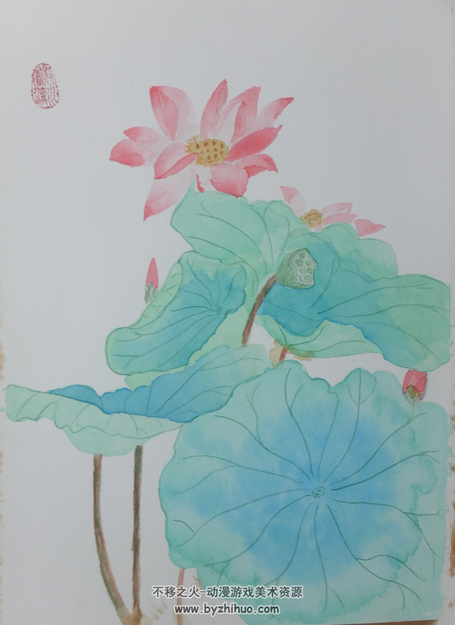 农忙季节耕种勤—水彩