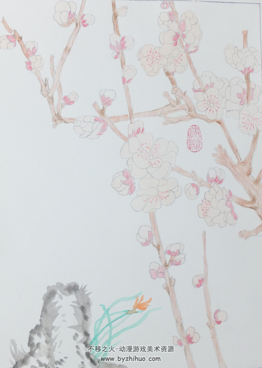 农忙季节耕种勤—水彩
