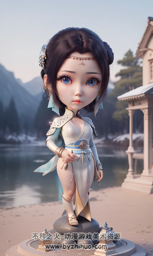 斗破苍穹 Q版写实风格云韵 AI绘画作品图包 百度网盘下载 15.0 MB