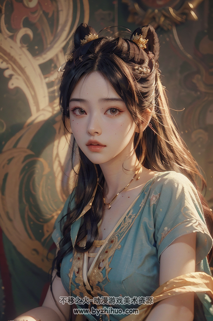 国风气质 精致女角色 AI绘画作品图包 百度网盘下载