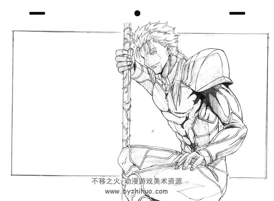 fate/stay night ubw Lancer 原画线稿 百度网盘下载 124P