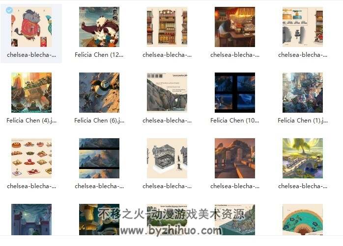 功夫熊猫3和4 美术概念原画图片 百度网盘下载