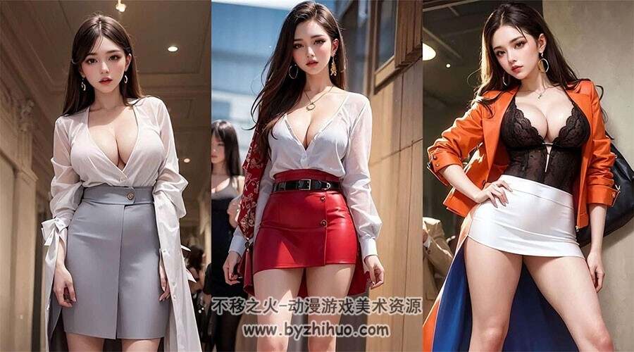 AI作品 礼服 和服 赛博3图合一 百度网盘下载 222P 43.2MB
