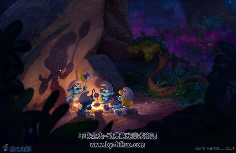 the smurfs：mission vilef 蓝精灵：毒叶大作战 概设图包 百度网盘下载