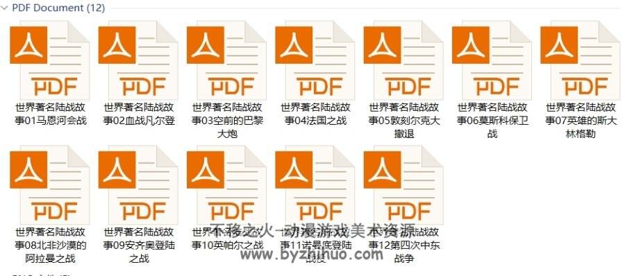 世界著名陆战故事 12册PDF格式 百度网盘下载