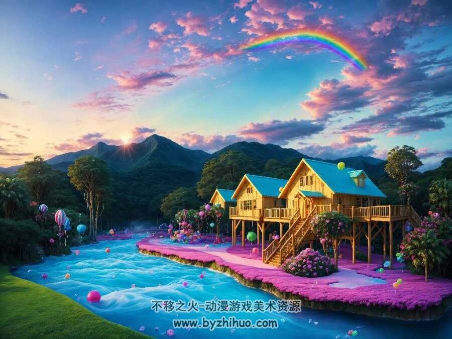 ai生成童话世界和风景图包 百度网盘下载