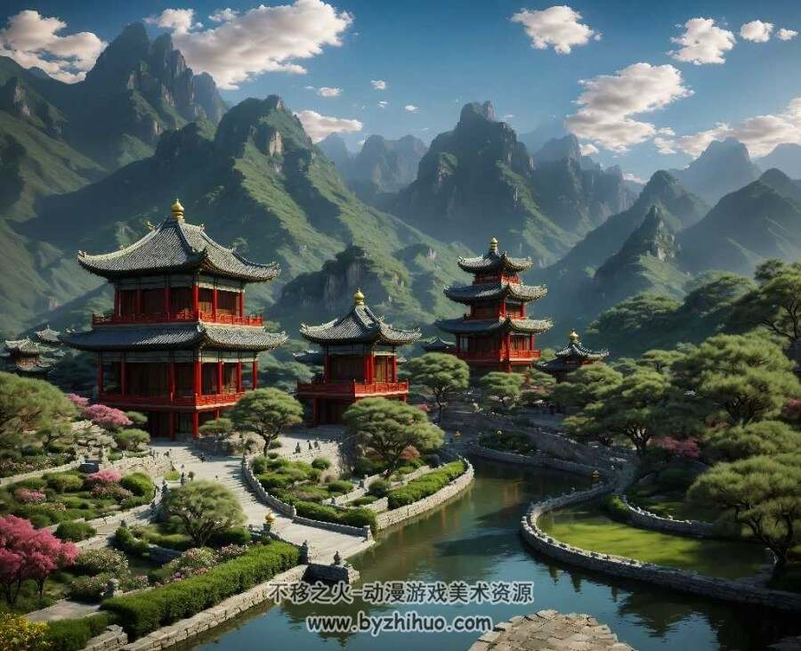 ai生成童话世界和风景图包 百度网盘下载