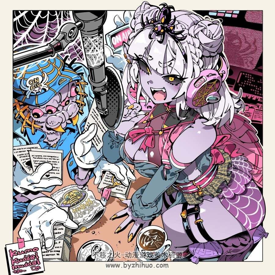 风格插画Kafun cg插画图包合集 百度网盘下载 143P