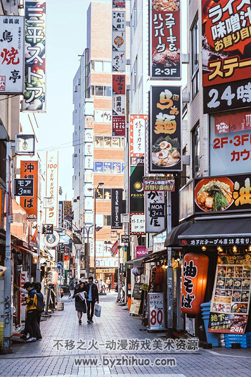 日本街景速写风景素材图包 百度网盘下载