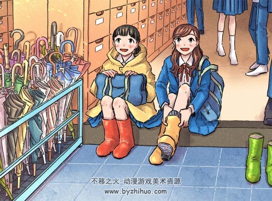 日本画师chihikwi作品集 百度网盘下载 水彩428P 线稿70P