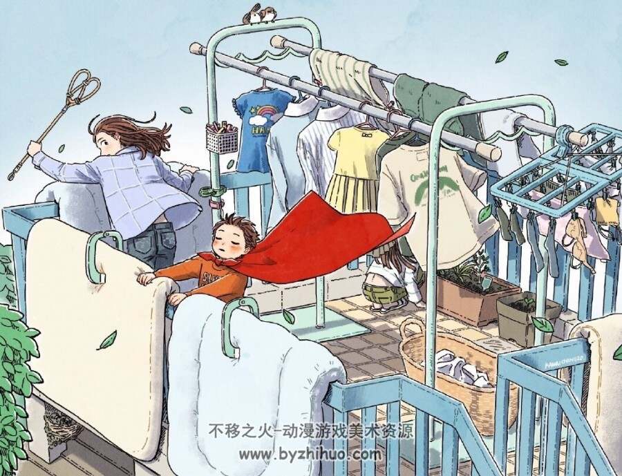 日本画师chihikwi作品集 百度网盘下载 水彩428P 线稿70P