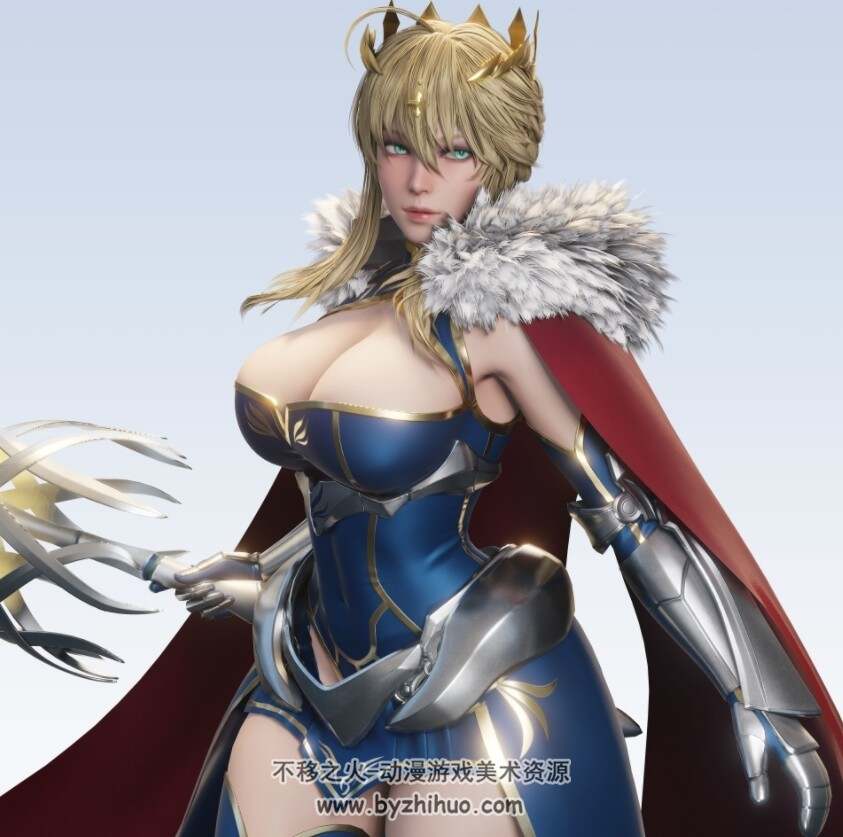 FGO 阿尔托利亚 潘德拉贡 3D模型 百度网盘下载