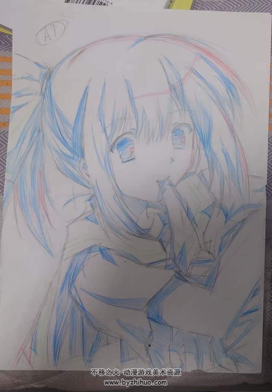 画个Leaf动画美少女。