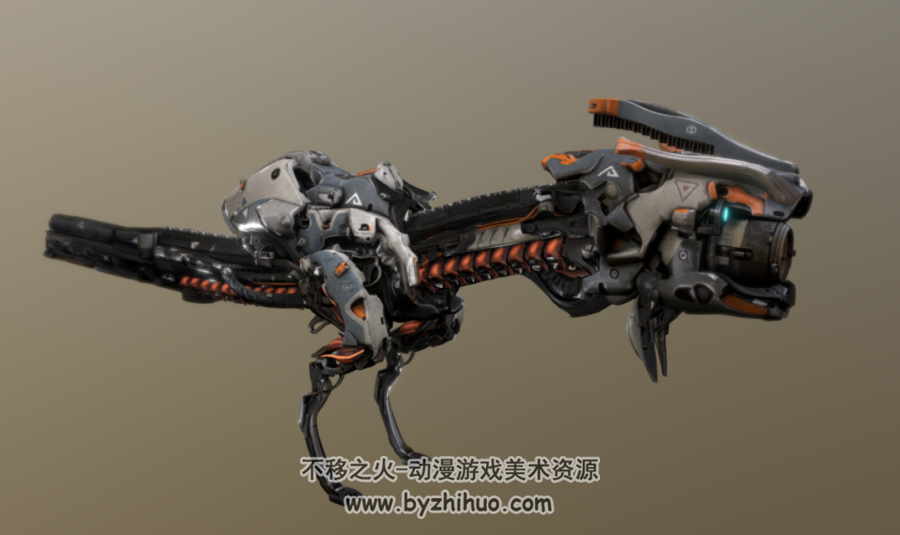 Horizon zero dawn-Watcher 3D模型fbx glb gltf 百度网盘下载