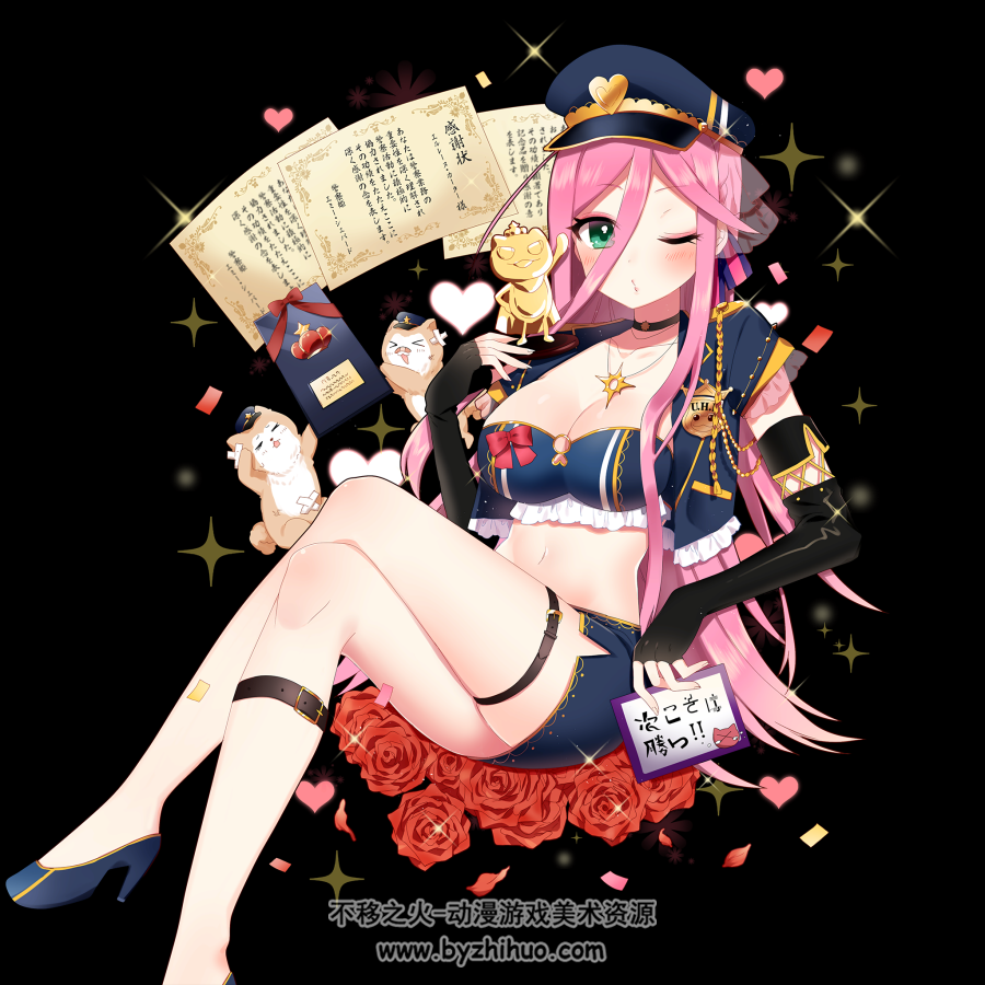 日韩系漫游风格人物立绘pack1 透明背景免扣 百度网盘下载 883P