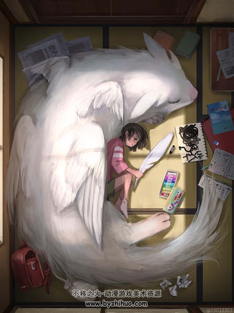 日本巨型动物插画师 M-kubo 插画作品 百度网盘下载