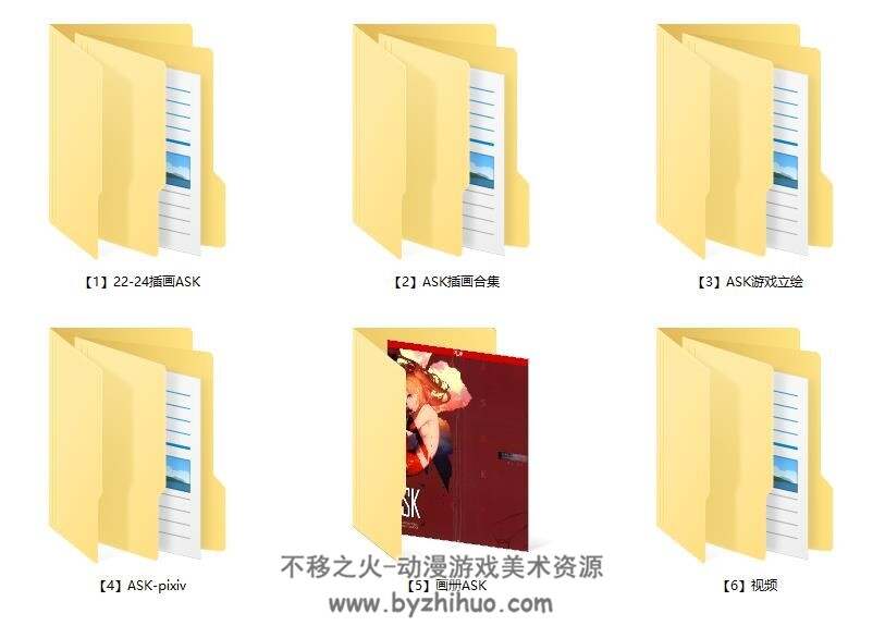 ASK画师 插画图集+游戏立绘+系列图+画册+视频 更新至2024.8 百度网盘下载
