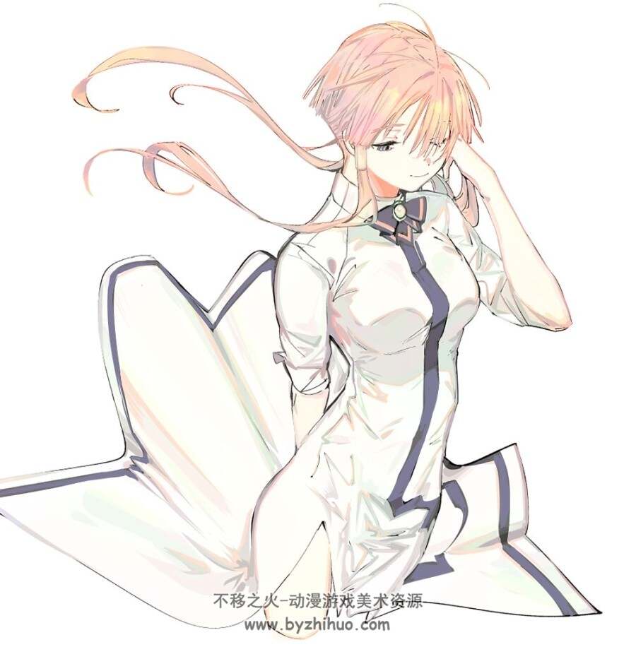 画师syusi 日系少女线稿插画图包 美术绘画参考素材 百度网盘下载