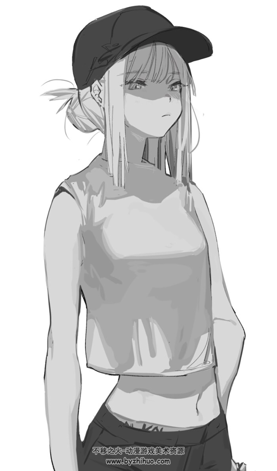 画师syusi 日系少女线稿插画图包 美术绘画参考素材 百度网盘下载
