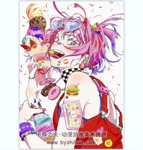 依田瑞稀 Yozudami 手绘插画线稿+漫画+画集+视频 素材图包 百度网盘下载