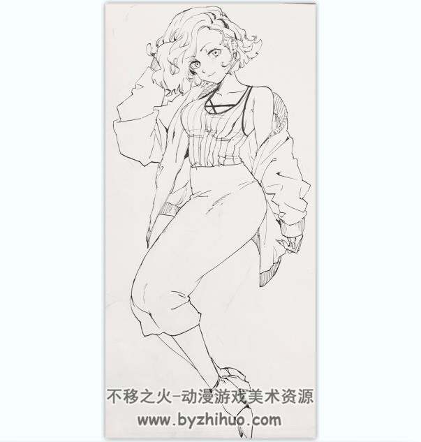依田瑞稀 Yozudami 手绘插画线稿+漫画+画集+视频 素材图包 百度网盘下载