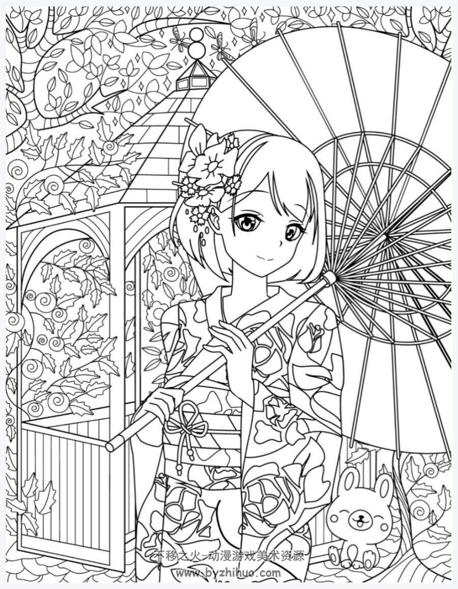 LET'S COLOUR MANGA让我们为漫画着色 百度网盘下载 100p