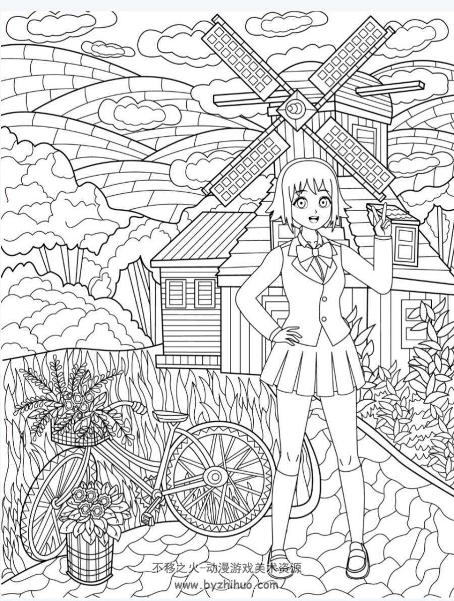 LET'S COLOUR MANGA让我们为漫画着色 百度网盘下载 100p