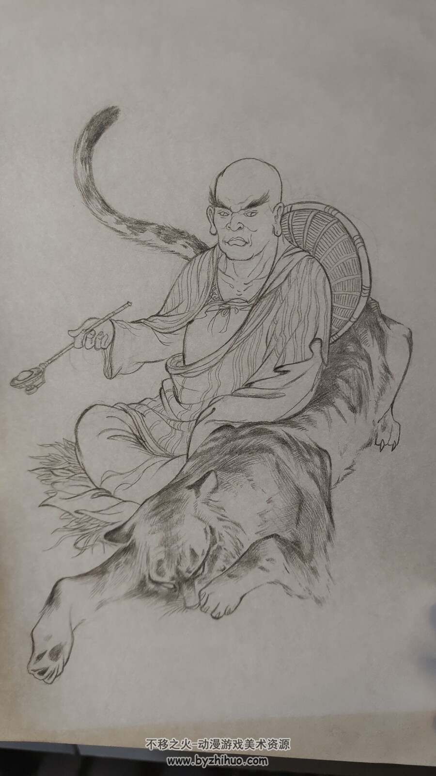 插画线描练习-降龙伏虎
