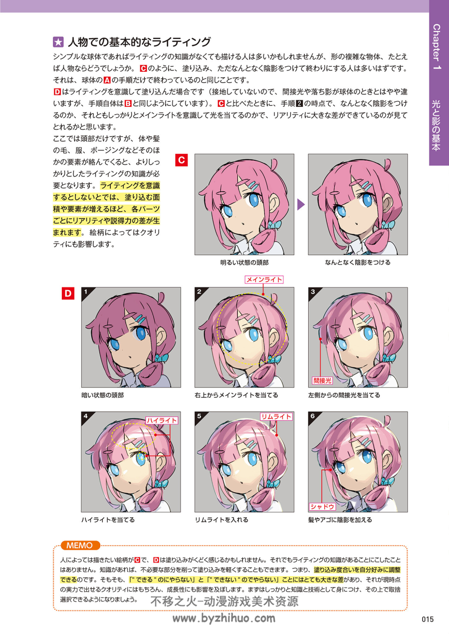 デジタルイラストの「光と影」描き方事典 插画中光影描绘方法 百度云