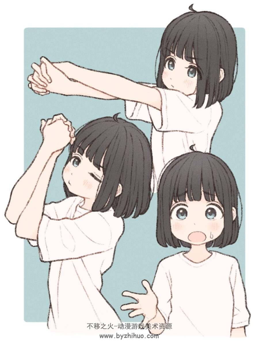 川口イッサ 少女姿势插画集 百度网盘下载