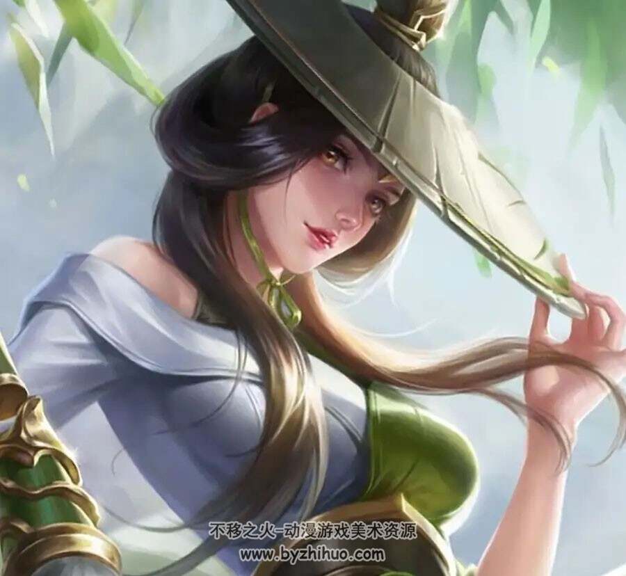 (王者荣耀)上官婉儿修竹墨客插画横竖版同人图包分享 40P