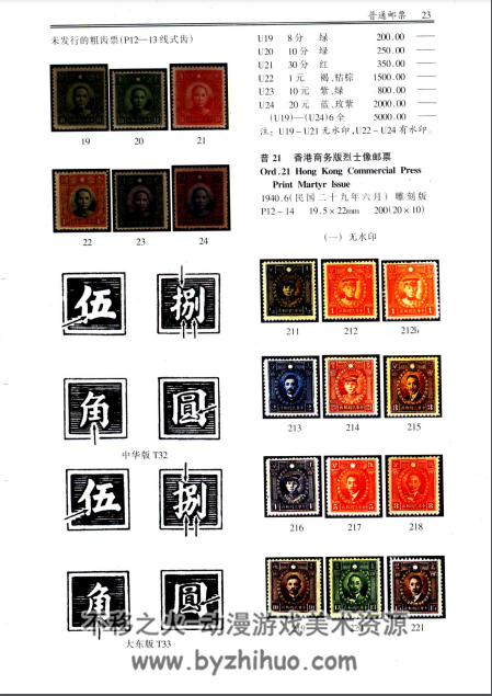 中华民国邮票目录 1912-1949年PDF格式 百度网盘下载