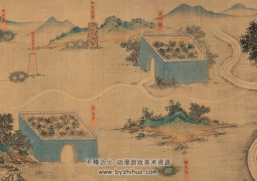 丝路山水地图 美术作品 百度网盘下载