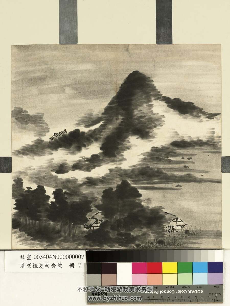 台北故宫博物院藏 四时山水图册 清.胡桂绘.纸本设色 百度网盘下载