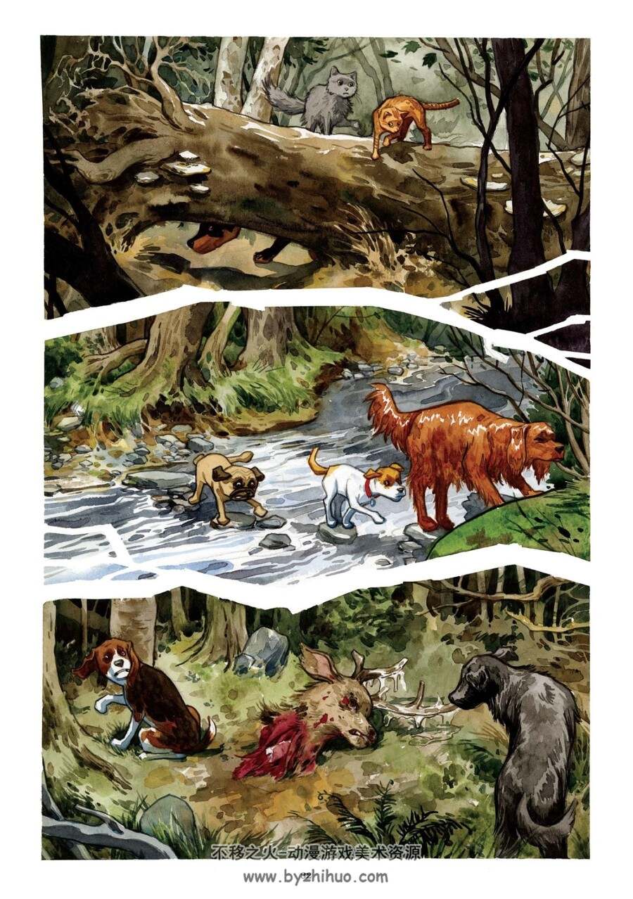 Beasts of Burden 全四册 英文 动物 漫画 Evan Dorkin 百度网盘下载